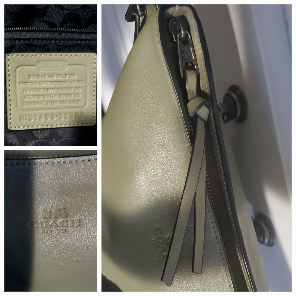 Coach Bleecker Grommets Mini Duffle Bag Glove tanned Leather Crossbody Handbag - Picture 12 of 15